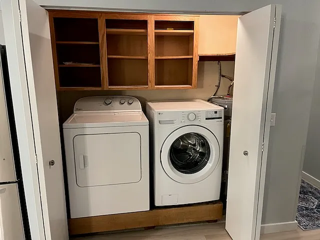 Washer and dryer with extra storage