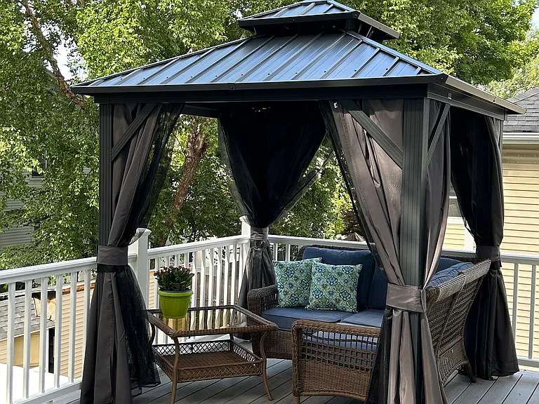 Gazebo on Private Deck off Bedroom