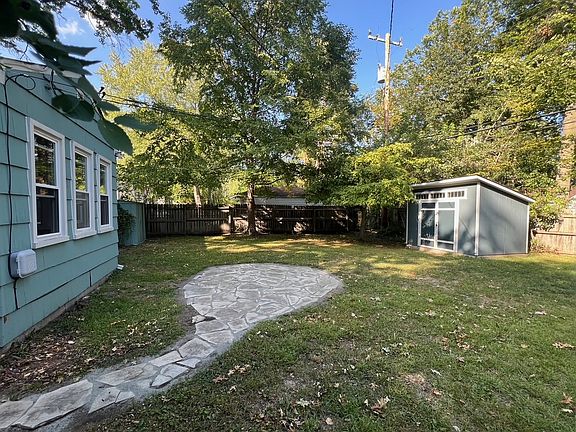 Private Backyard with huge storage shed