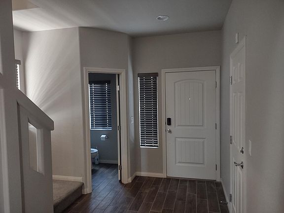 Picture of the front door as you are walking out