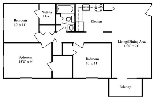 Floor plan 3 Bedroom