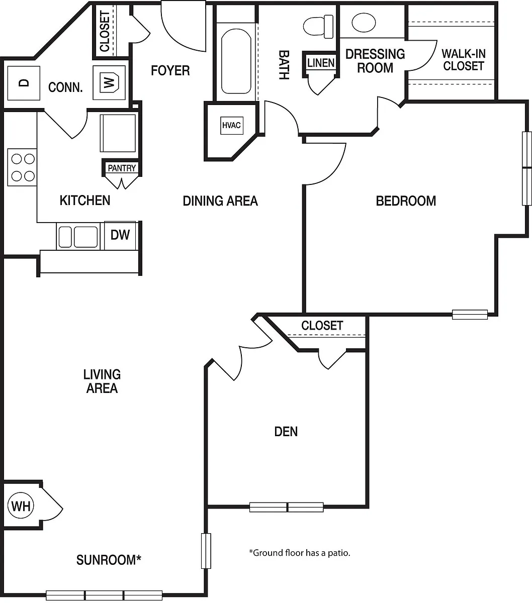 Floor plan 1x1K