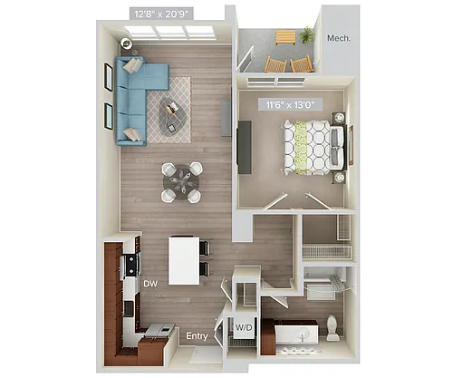 Floor plan A6-790-upgrade-wd