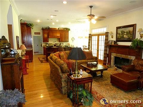 Open concept kitchen and living area