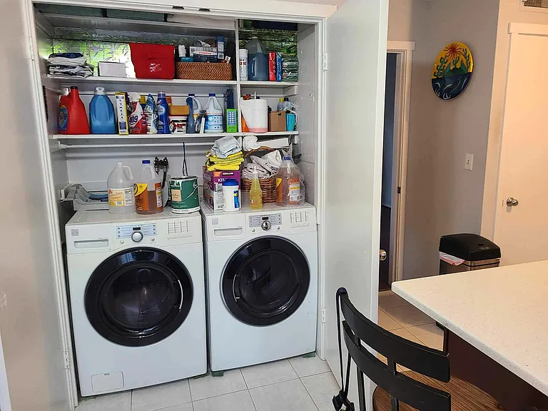 LAUNDRY AREA IN KITCHEN