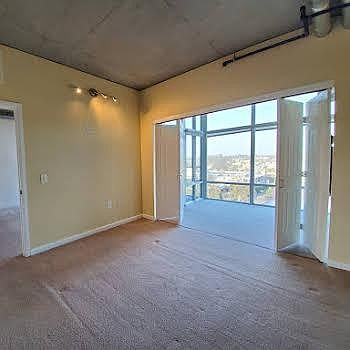 One Bedroom with wall length closet