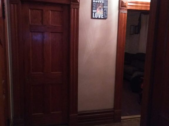 Hallway, pocket door closet