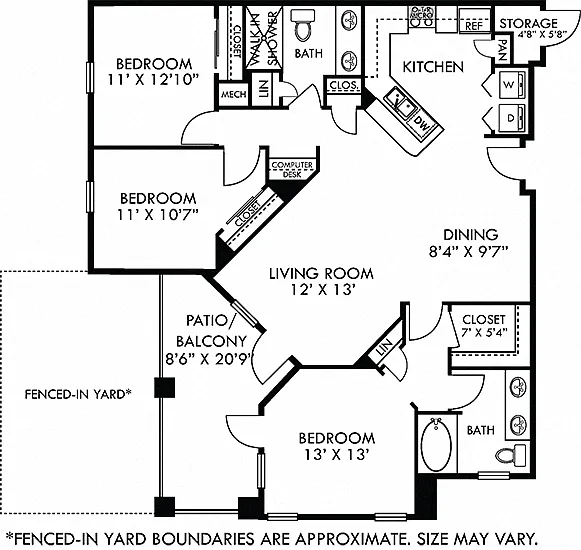 Floor plan Castellon with Fenced-In Yard