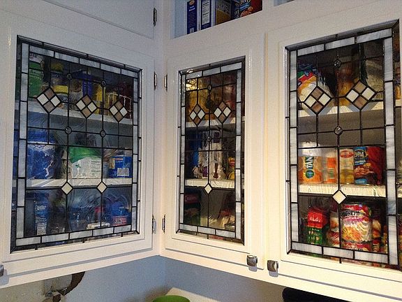 Tiffany style glass doors