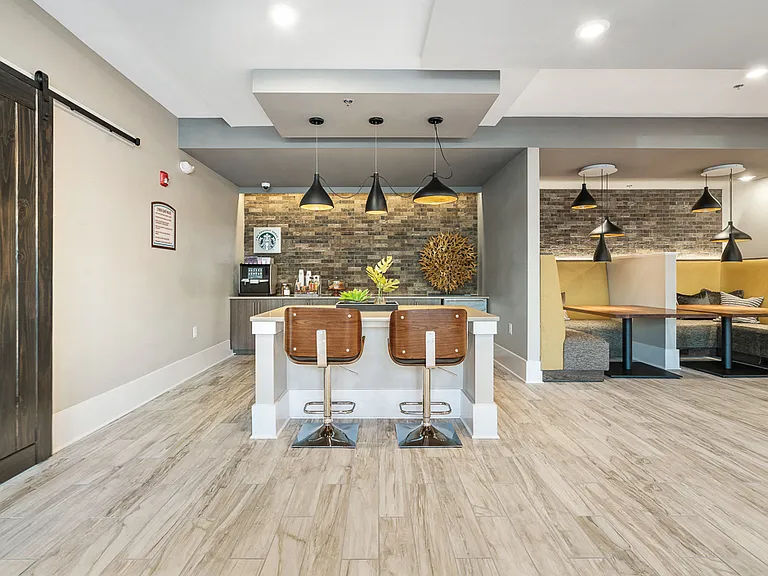 Cyber Lounge with Coffee Bar and Co-Working Spaces