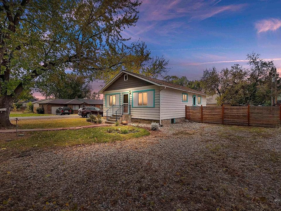Fall evening view of the house from Gourley St