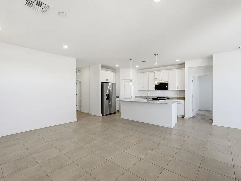 Great room into kitchen