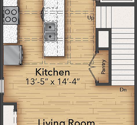 Unit A - Second Floor w Fireplace