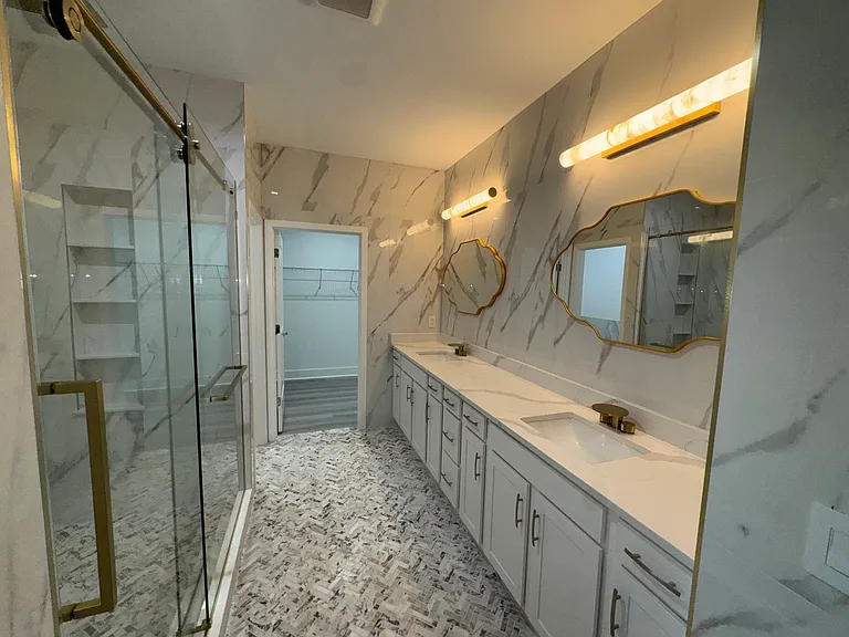 custom master bathroom