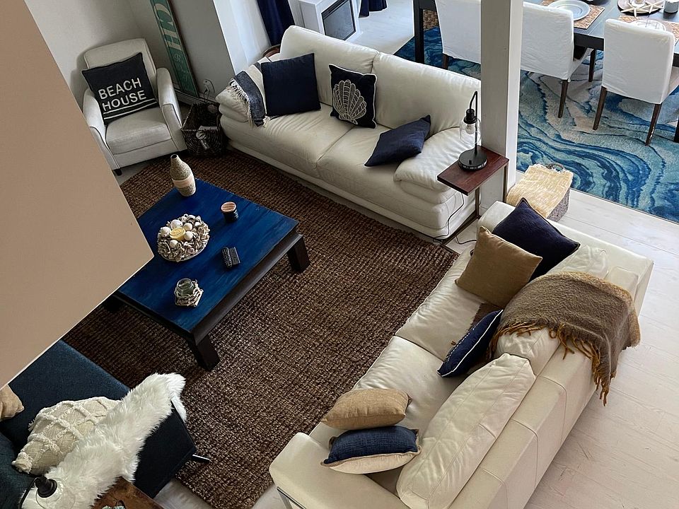 Living and dining view from upstairs