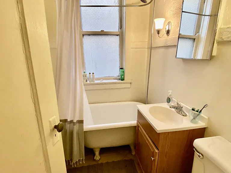 2nd bathroom, claw tub and shower