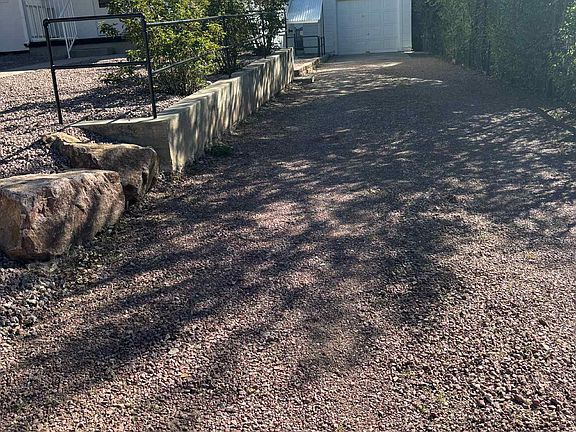 Drive way and 1 car garage