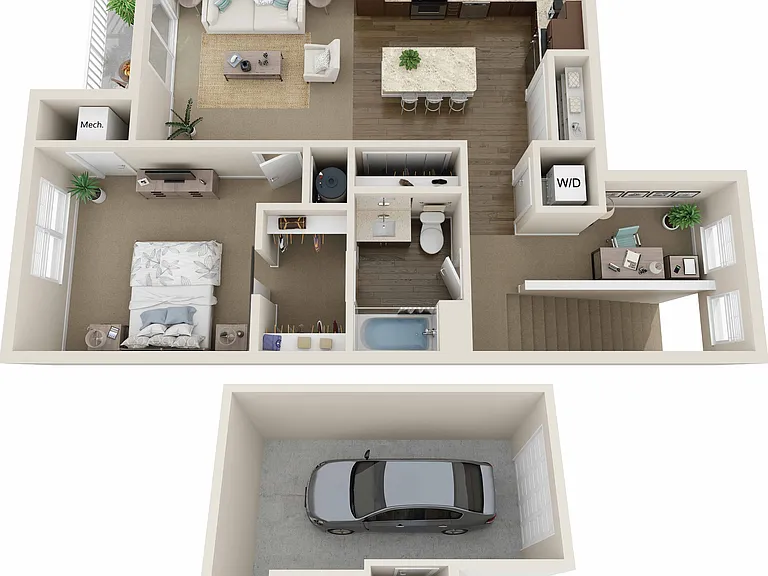 Floor Plan A2 | High Bluff Townhomes | Apartments in Grafton, WI Floor Plan A2 | High Bluff Townhomes | Apartments in Grafton, WI