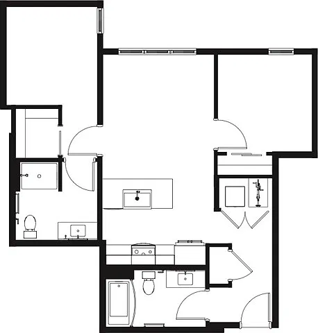 Floor plan 2x2B
