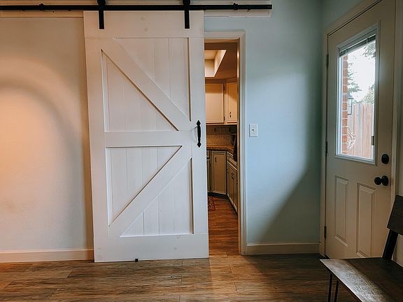 Barn Door into Kitchen