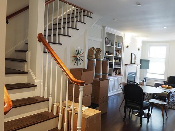 Stairs and Living Room- facing the porch