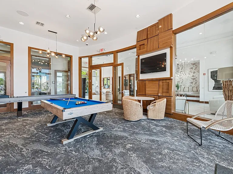 Lounge with game area
