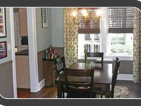 Dining room overlooks the courtyard