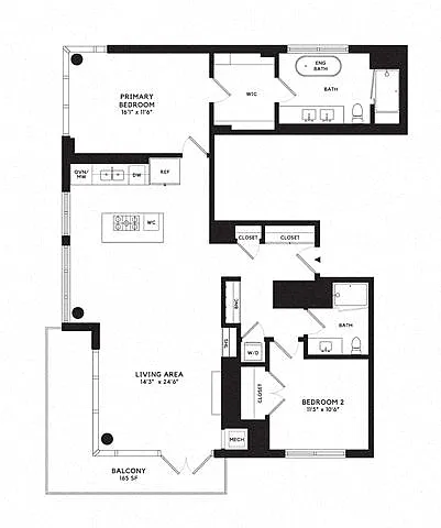 Floor plan 2V w/ Terrace