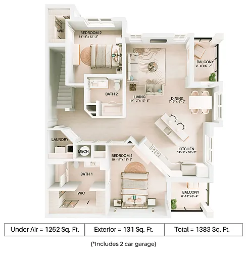 Floor plan B2U - Attached Garage