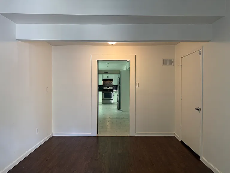View into kitchen.