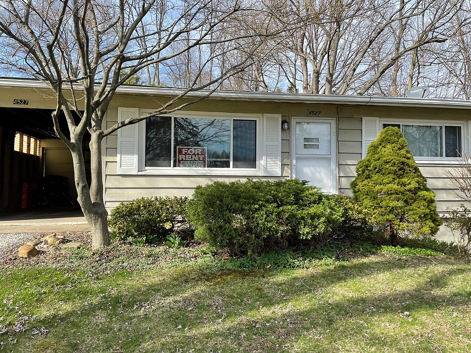 Front view and carport