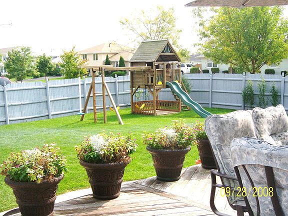 Great Cedar Deck, Play Set and Permanent Gas Grill!