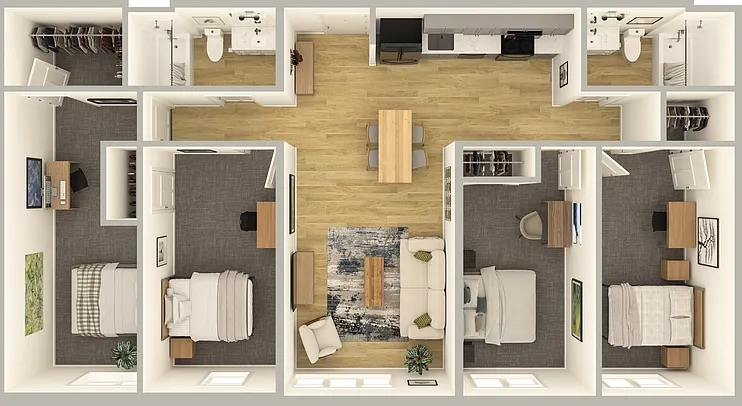 4 bed, 2.0 bath, $1,160 — Photo 2