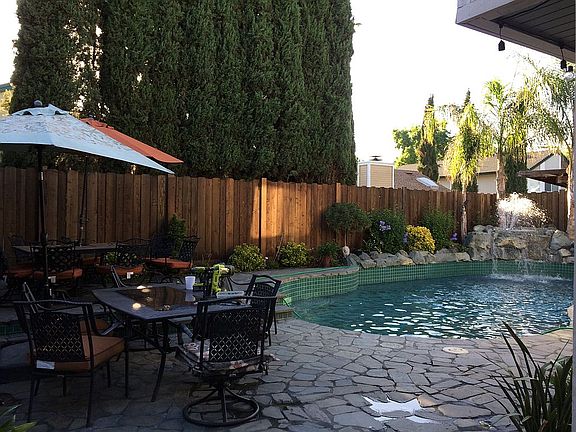 inground pool/ new fence