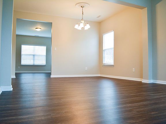 Living room and dining room