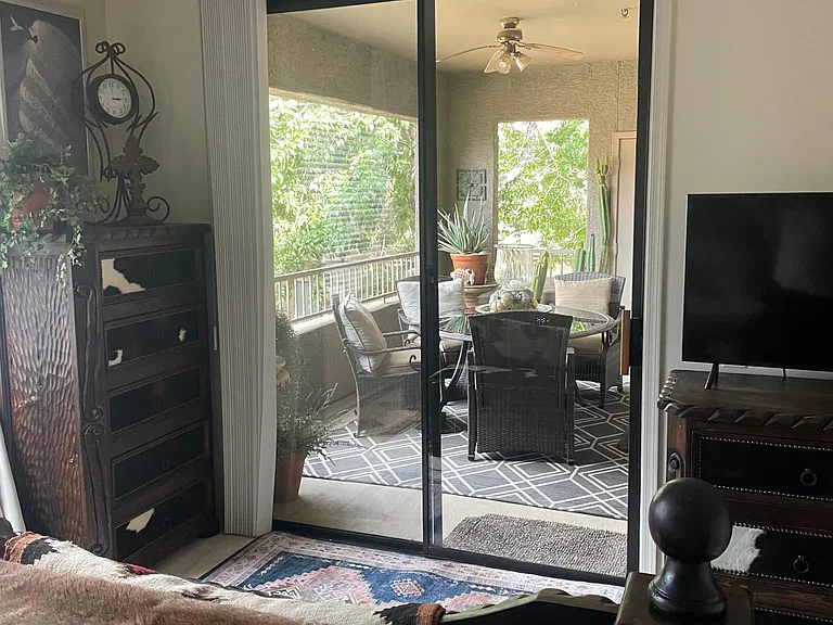 Patio off master with sliding doors