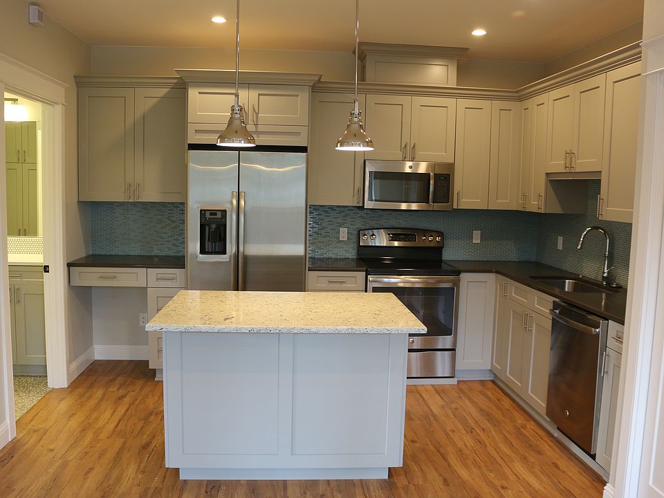 View into kitchen from living room