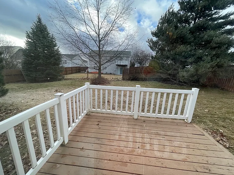 Back yard and deck