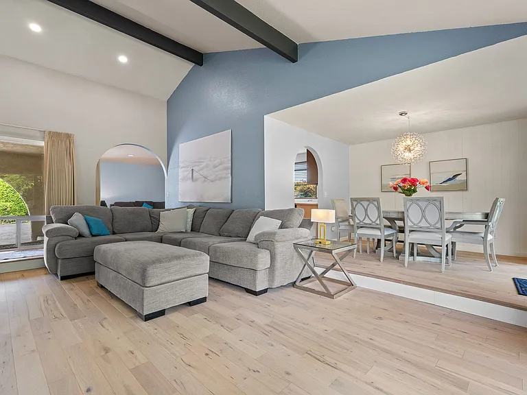 Living room with dining attached.