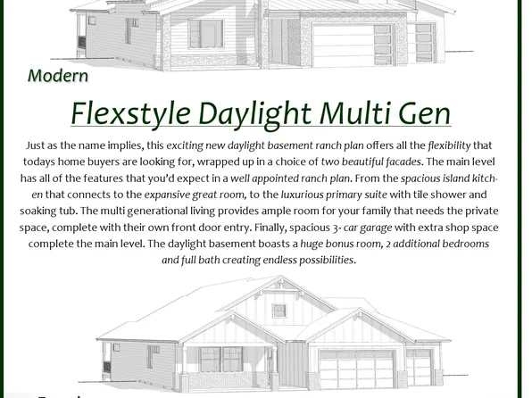 The Flexstyle Daylight Multigenerational Plan, The Highlands at Whipple Creek