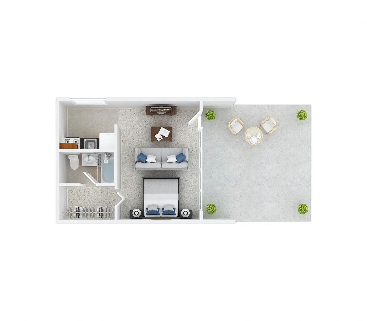 Floor plan Studio Garden