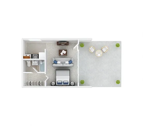 Floor plan Studio Garden