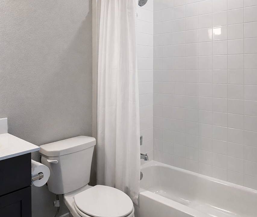 Shared restroom with one more person.