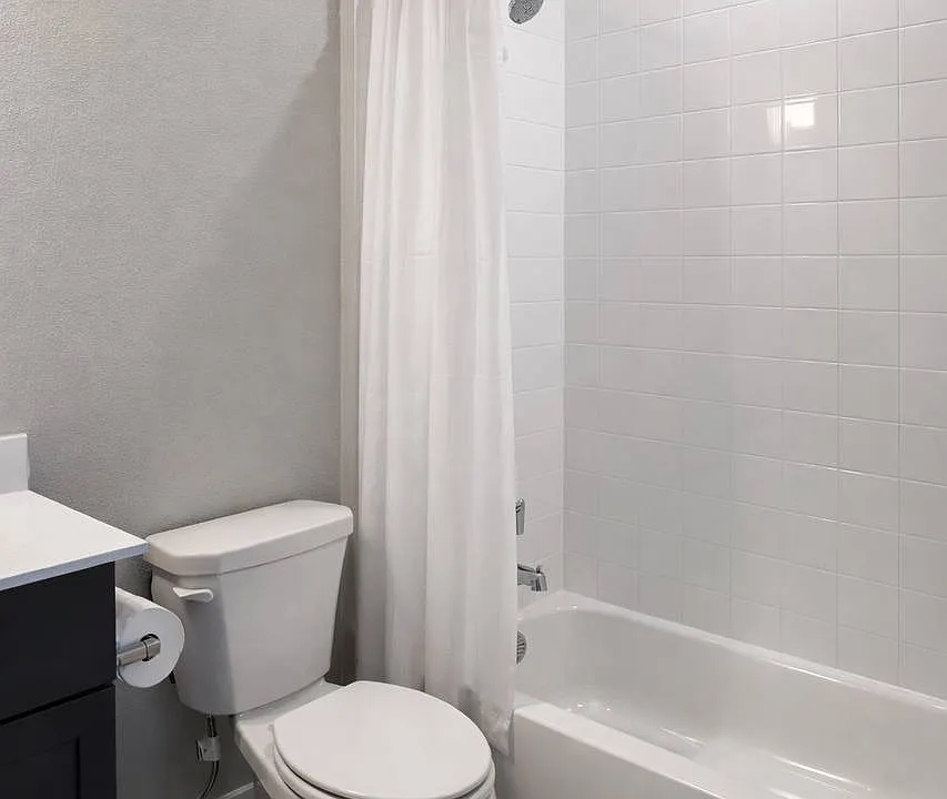 Shared restroom with one more person.