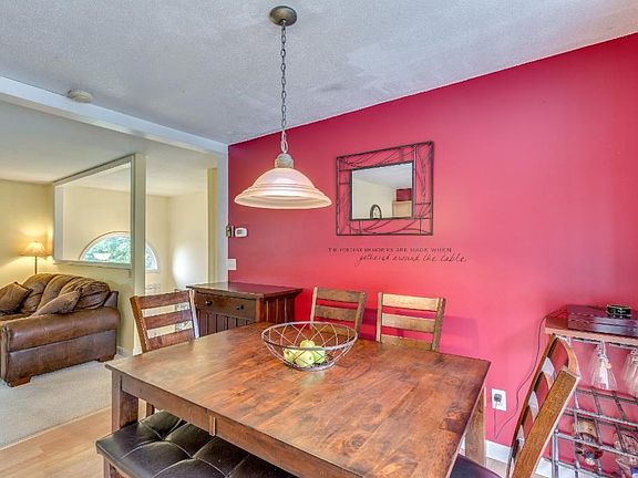 Generous dining space adjoining the kitchen and living room.