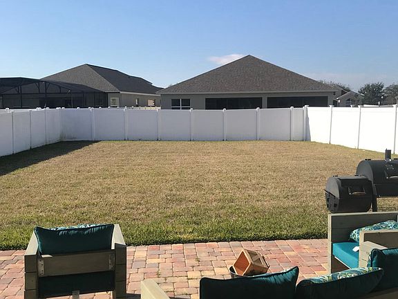 Fenced backyard
