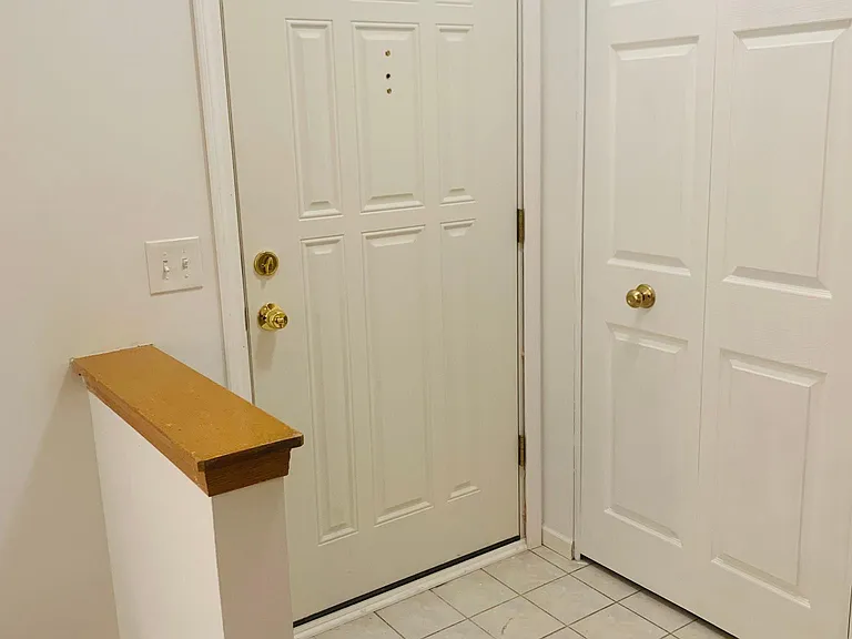 Foyer with new door