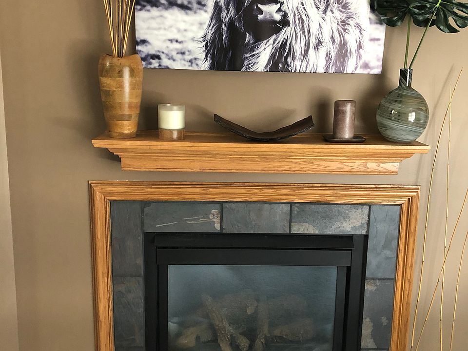 Gas fireplace in living room