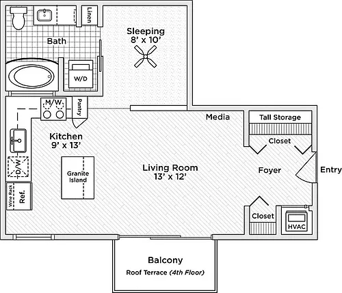 Floor plan Studio - S2