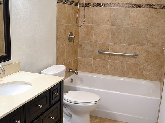 Tile floors and tub surround